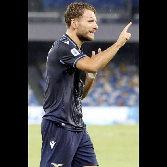 FC LAZIO 2019/20 AWAY MATCH ISSUE/WORN SHIRT BY IMMOBILE #17 With COA Serie A - Picture 3 of 9